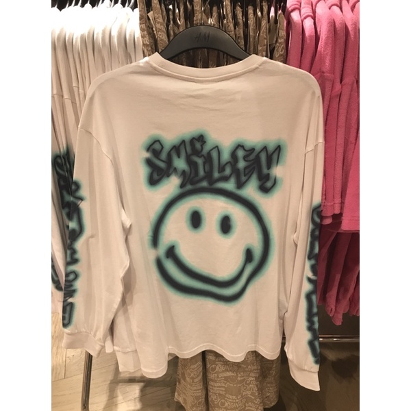 H&M mens - Kaos / T-shirt SMILEY Long sleeve