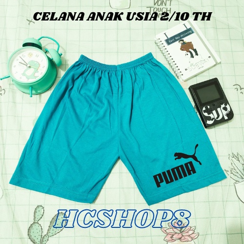 Celana Pendek Anak Laki Laki Perempuan Polos PU Usia 2-16th Unisex