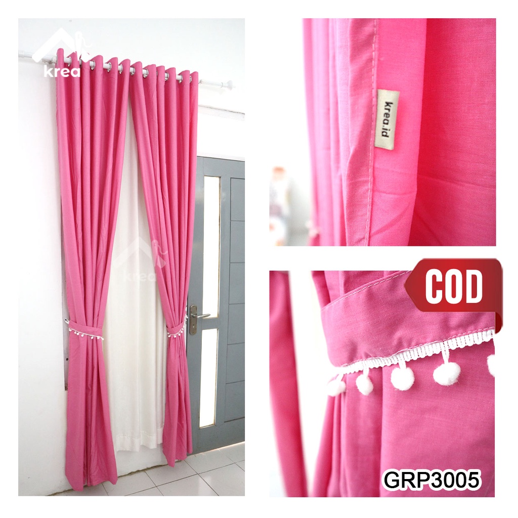 GORDEN JENDELA GORDYN PINTU TIRAI PENDEK PANJANG POLOS BAHAN KATUN CVC  - GRP3005