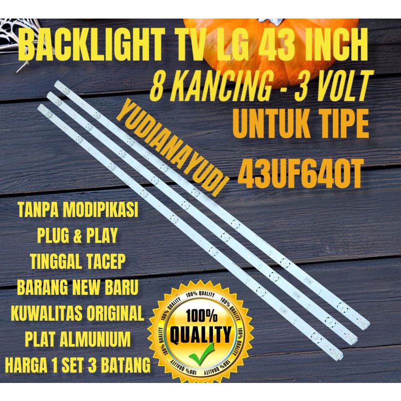 BACKLIGHT TV LED LG 43INCH 43UF640T