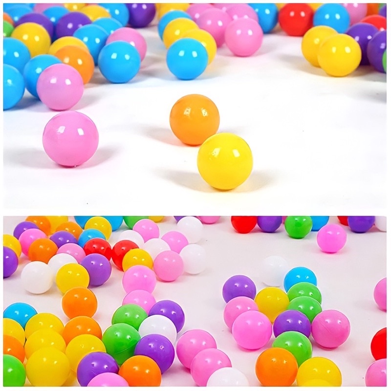 MAINAN MANDI BOLA ANAK WARNA WARNI 1 KG MUAT 100 PCS / MAINAN ANAK