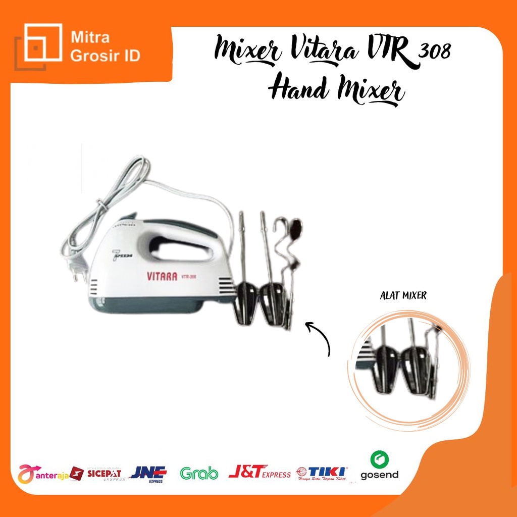 MIXER VITARA VTR-308 MIXER HAND MIXER 7 TINGKAT KECEPATAN