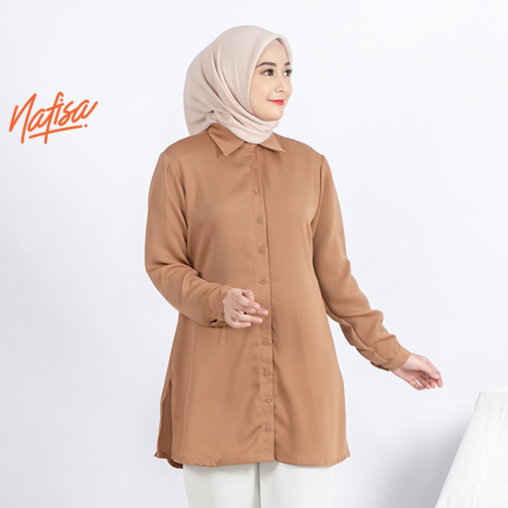 BAJU TUNIK BANDUNG Nafisa Loria - Kemeja Atasan Muslim Wanita Size M, L, XL