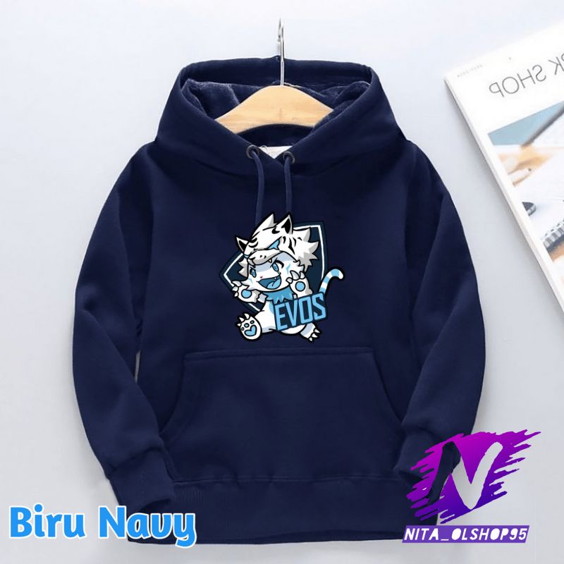 jaket sweater hoodie anak evos mobile legends