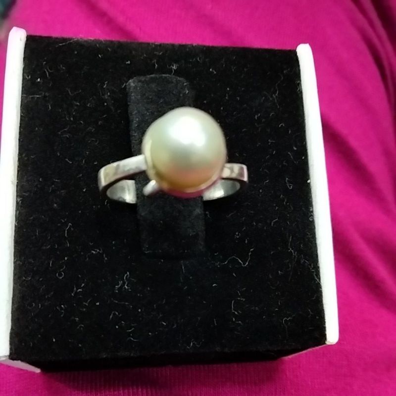cincin perak permata mutiara air laut