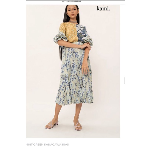 Cotton ink × kami idea mint green kanagawa inas