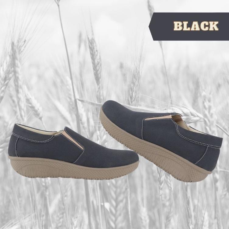 G50E sepatu kasual wanita slip on Wedges Kann - Sepatu Wanita Footwear AQILA Ori H8N