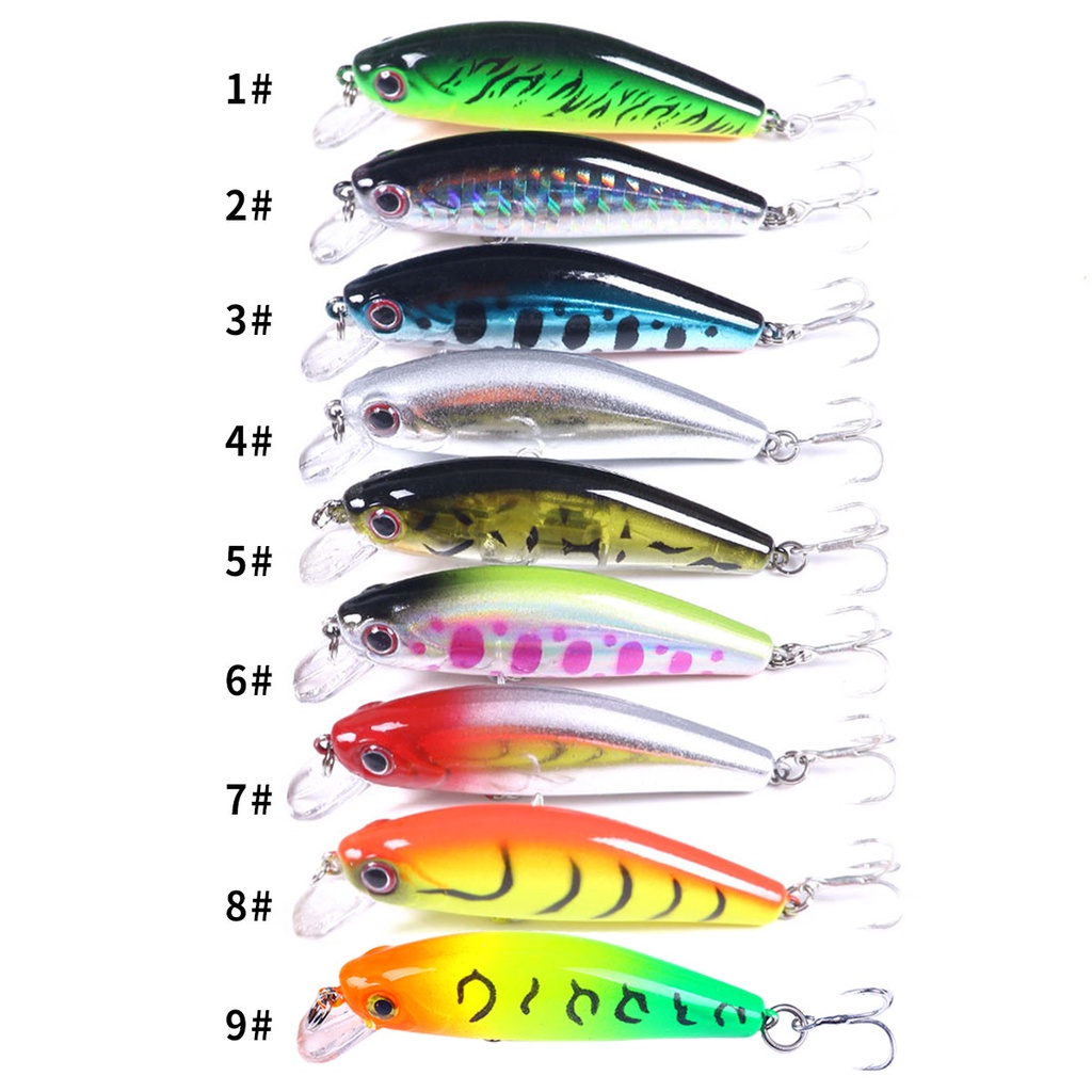 HENGJIA 1PCS NEW Umpan Pancing Sinking Minnow 5.5cm 6.6g Ikan Bass Bait Swimbait Fishing Lure Kail Tackle