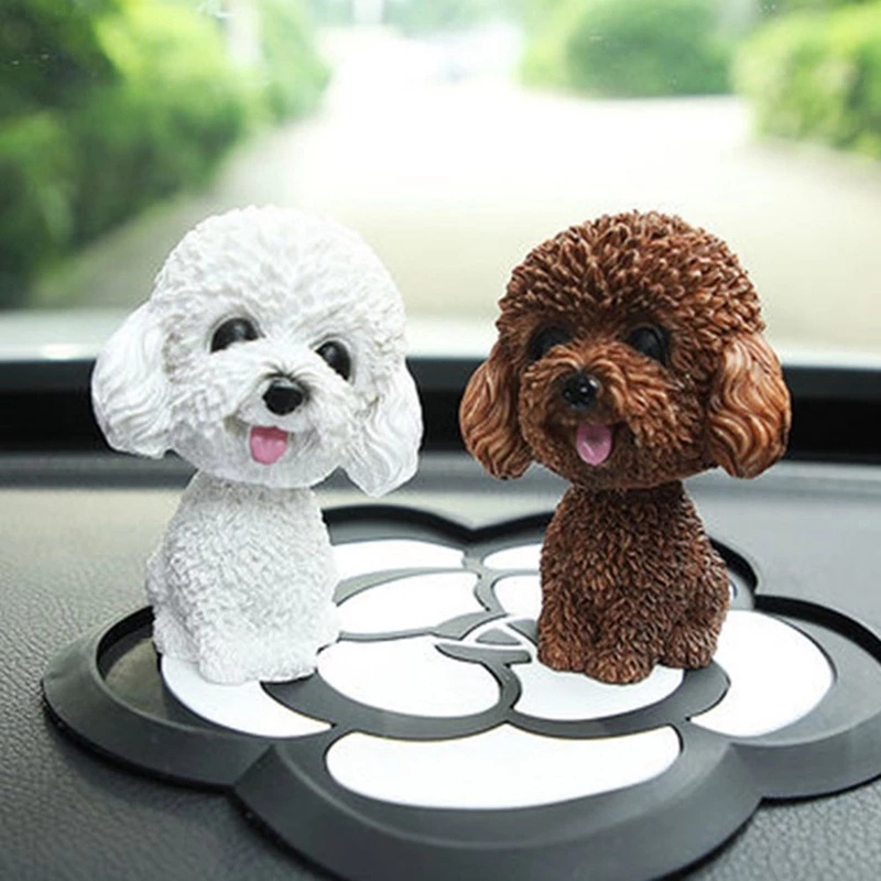 Mainan Goyang Dashboard Mobil Bentuk Anjing Teddy Lucu