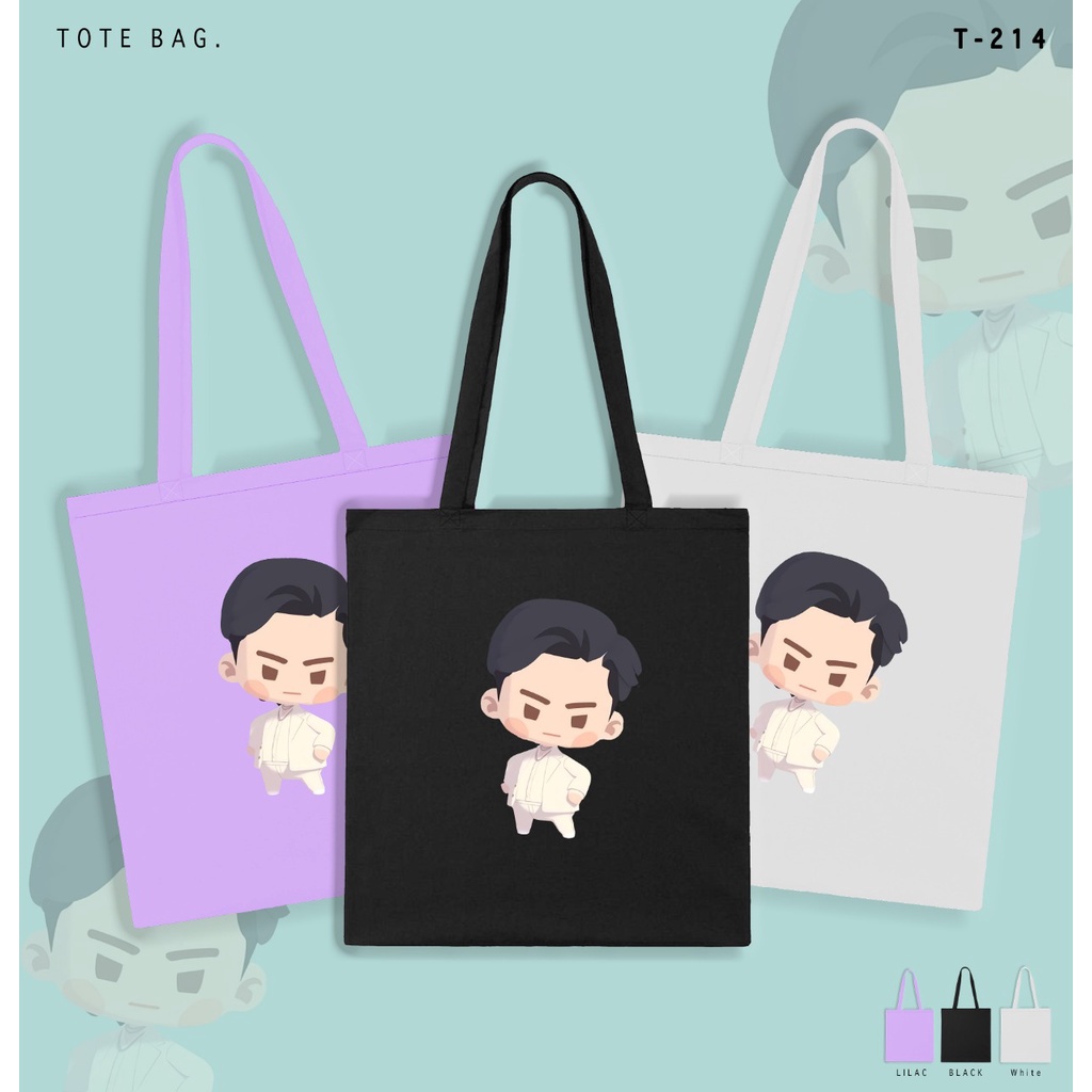 Totebag kanvas Bergambar B-T-S / Tas Les / Tas Wanita