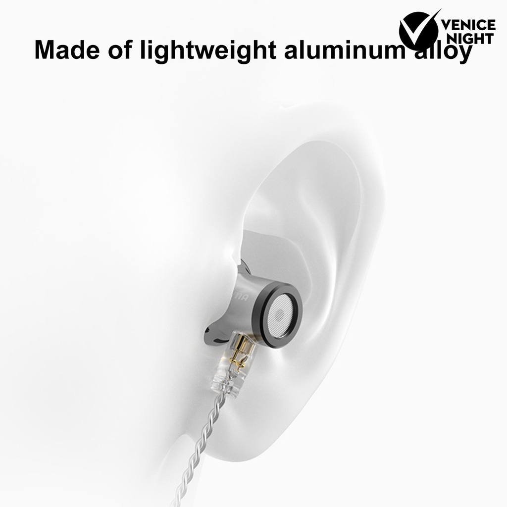 (VNEP) (Berkabel) Headphone Datar 3.5mm Desain Ergonomis Efek Surround Pengurangan Kebisingan Cerdas Memanggil Panggilan Telepon Stereo Kabel yang Dapat Diganti Earbud Datar Presisi Tinggi