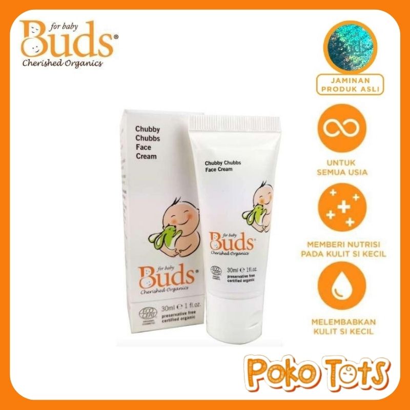 Buds Organics Chubby Chubbs Face Cream 30ml Krim Wajah Bayi Organik BCO Cherished Organic