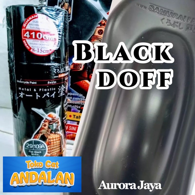 

Toko Cat Andalan - Pilox Samurai Flat Black 109A Hitam Doff Dof Dop Cat pilok Pylox Tahan Bensin 400ml Toko Cat Andalan Motor dan Mobil