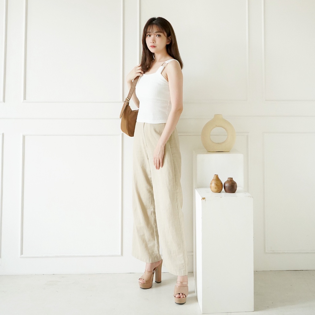 Korean Square Tank Top Ring Tanktop Baju Atasan Wanita Crop Top 230