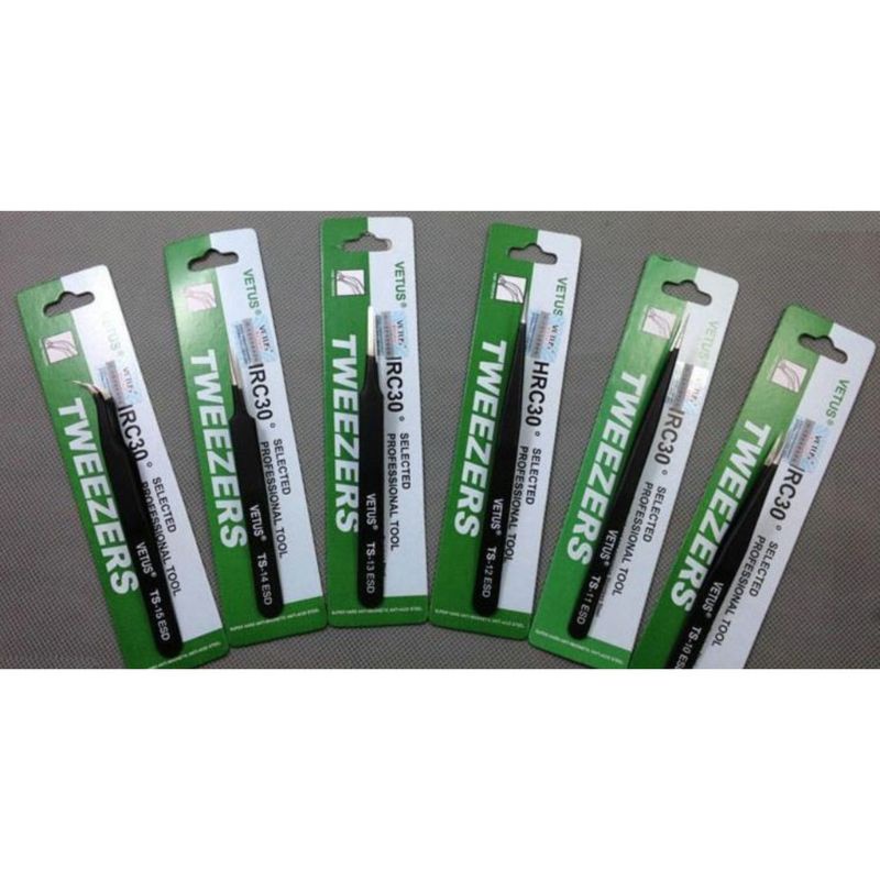 Tweezer Lurus &amp; Bengkok HRC 40 Pinset Sarang Walet Serbaguna