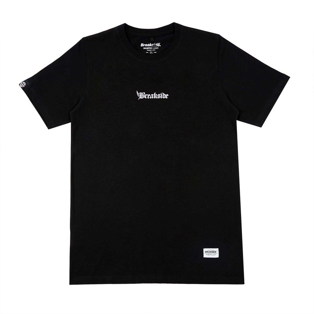 Breakside T-shirt Black Mini Sig White - Kaos Breakside Original - Kaos Distro combet 330s