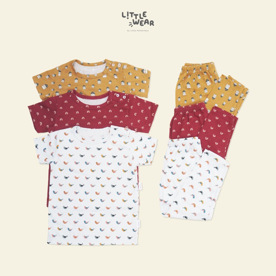 Little Wear KIDS ATTIRE SET 1-2y/2-3y/4-5y / Little Palmerhaus Setelan Anak PENDEK-PANJANG