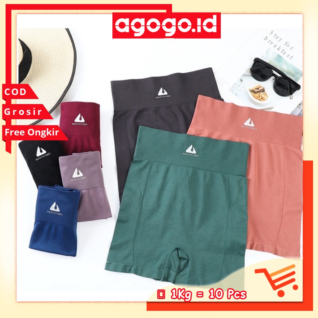 AGG-275 Celana Korset Pinggang Tinggi Legging Pendek Import Wanita