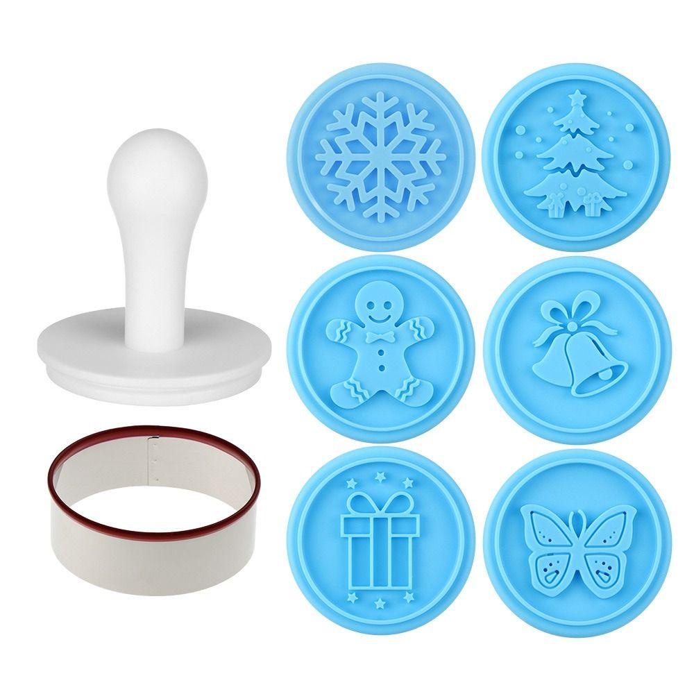 Top 8pcs/set Cetakan Biskuit DIY Pastry Decorating Baking Mold Cetakan Stempel Cookie Plastik