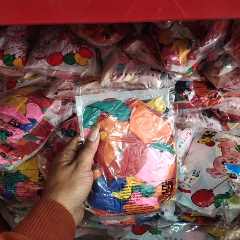 Balon Latex Tongle / balon karakter panda isi 100pcs