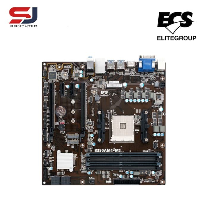 ECS Elitegroup B350AM4-M2 AMD Socket AM4 Rayzen Motherboard DDR4