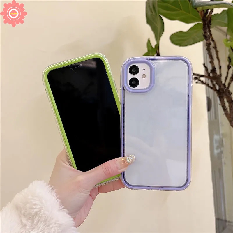 3in1 Soft Case Warna Permen Macaron Untuk OPPO A17 A15 A16 A7 A9 A53 A96 A76 A54 A55 A16K A77 A57 A95 A12 Reno 7 8 A5s A16E A1K A77s A15 A1 A3s A3K Case Pelindung Earphone Bluetooth Airpod