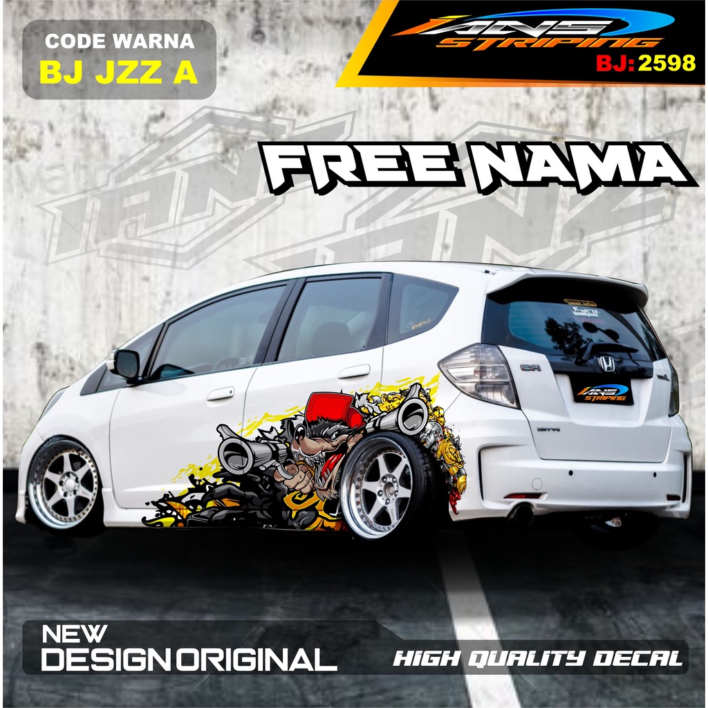 STICKER MOBIL BRIO, JAZZ / STICKER MOBIL /DECAL STICKER MOBIL / STIKER JAZZ, AGYA, AYLA