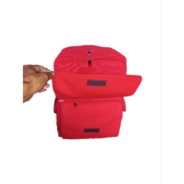 red edition backpack laptop