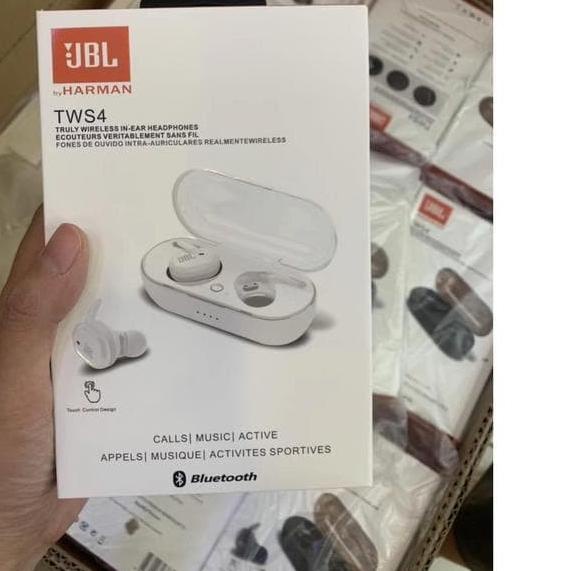 Headset Wireless Bluetooth 5.0 Earphones TWS 4 TWS-4 TWS4 - Putih