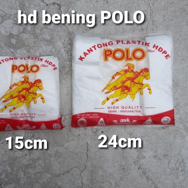 

kantong plastik hd bening DAYAK/POLO 15,24cm per-ikat (5pak) - dayak, 24cm