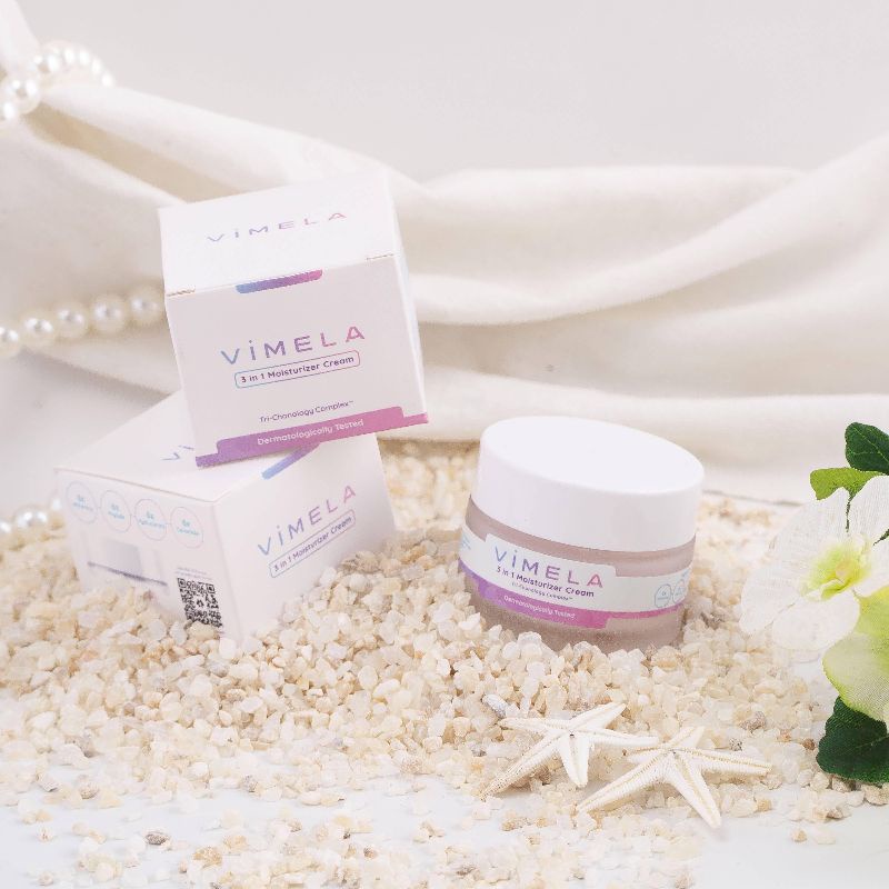 Moisturizer cream Vimela 3 IN 1 pelembab / pemutih wajah aman bpom 30 gr