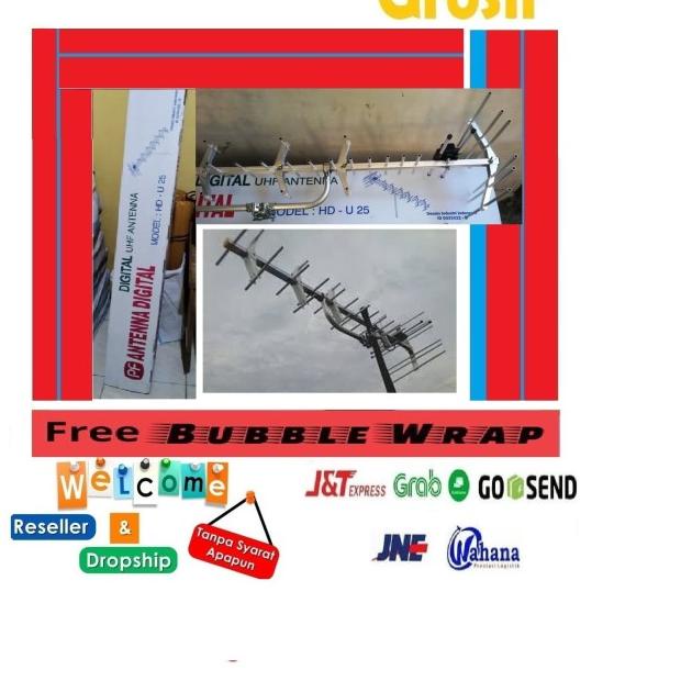 Antena tv digital analog outdoor luar PF HD U 25 HD-U25 HDU-25 HDU25