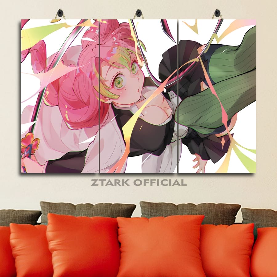 PAJANGAN RUANG BESAR ANIME TOKOH KIMETSU NO YAIBA 45X30 MULTIPANEL IEHPH/YIRV5/ DEKORASI DINDING KAM