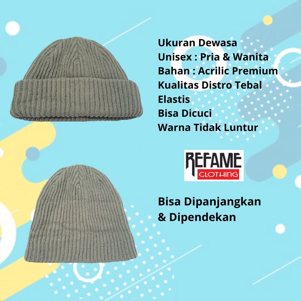 Kupluk Gaul Korea Beanie Hat Outdoor Pria Wanita Unisex