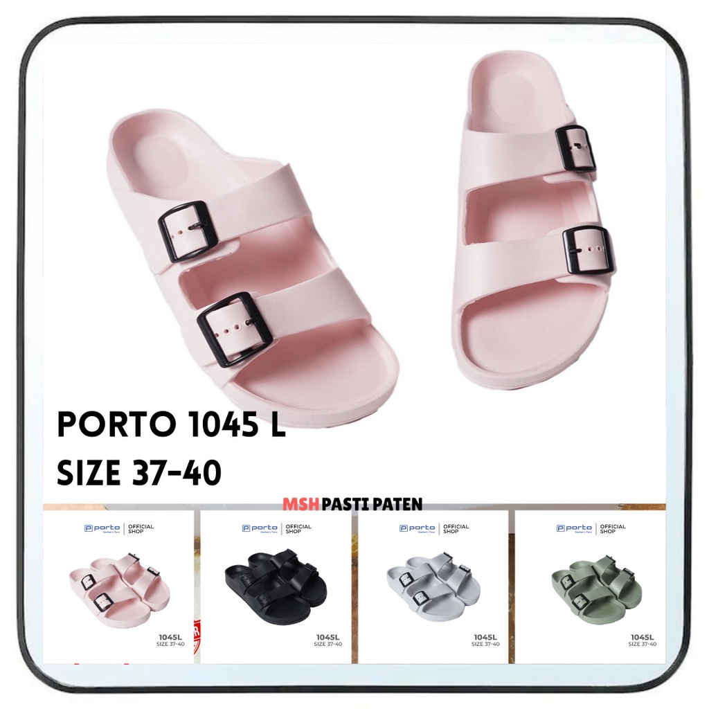 Porto 1035L Sandal Kasual Unisex Terbaru Anti Slip Tahan Air Size 37-40