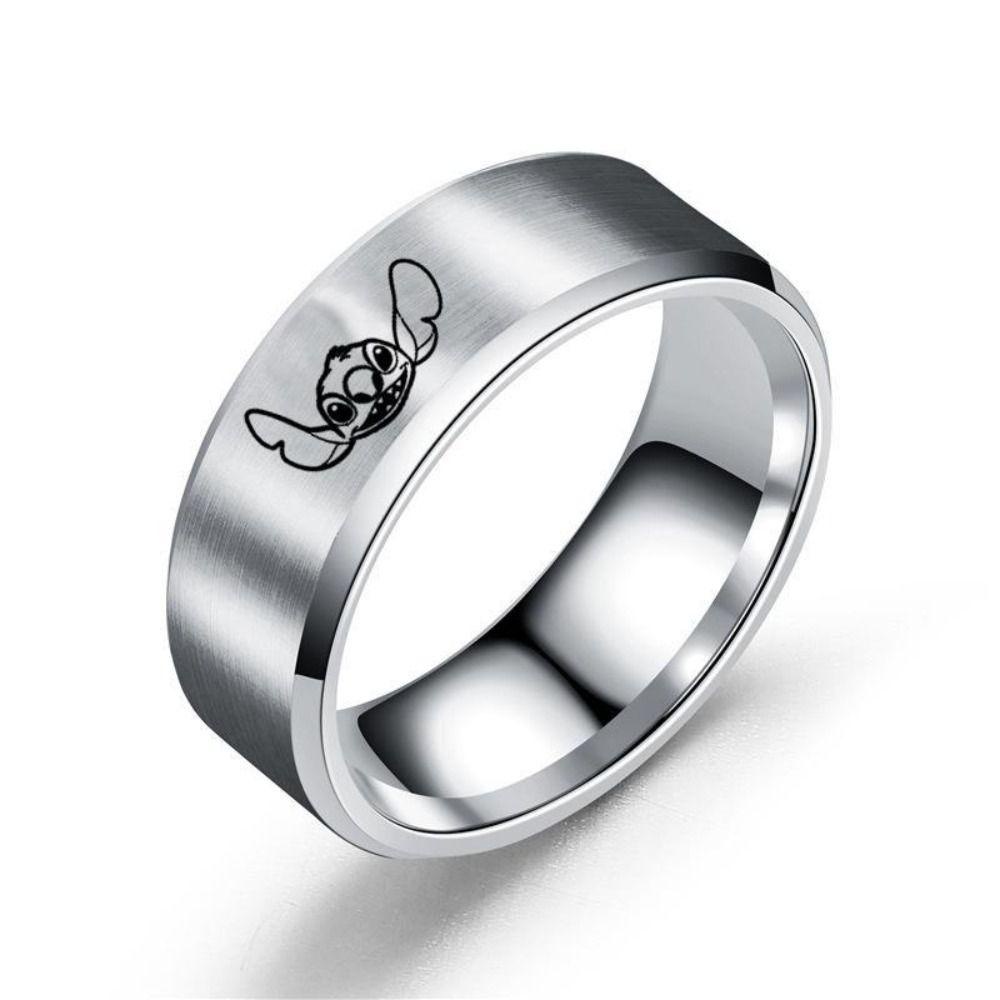 Mxbeauty Lilo Stitch Leroy Cincin Kawaii Perhiasan Hadiah Untuk Dewasa Anak Kartun Cincin Hadiah Hari Valentine Prop Aksesoris Perhiasan Cosplay