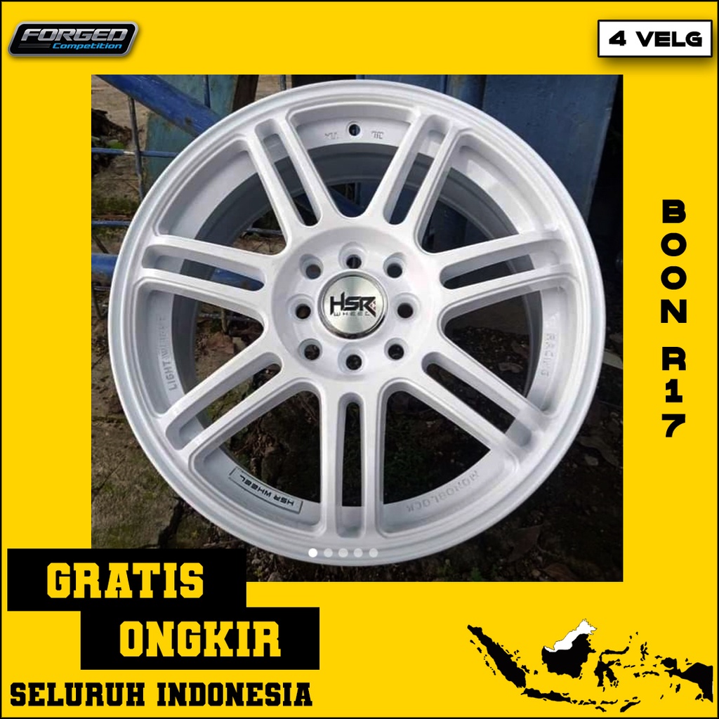 Velg Mobil HSR R17 pcd H5X100 &5x114,3 untuk innova sienta ertiga xpander dll | Pelek HSR  Type Boon