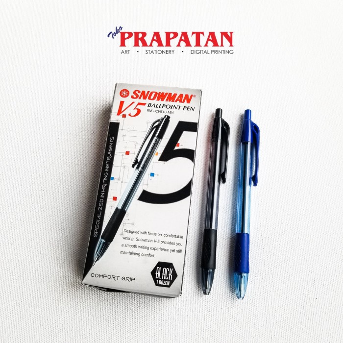 

Pulpen Snowman V-5 / Ballpoint Pen / Bulpen - Biru NANDAA