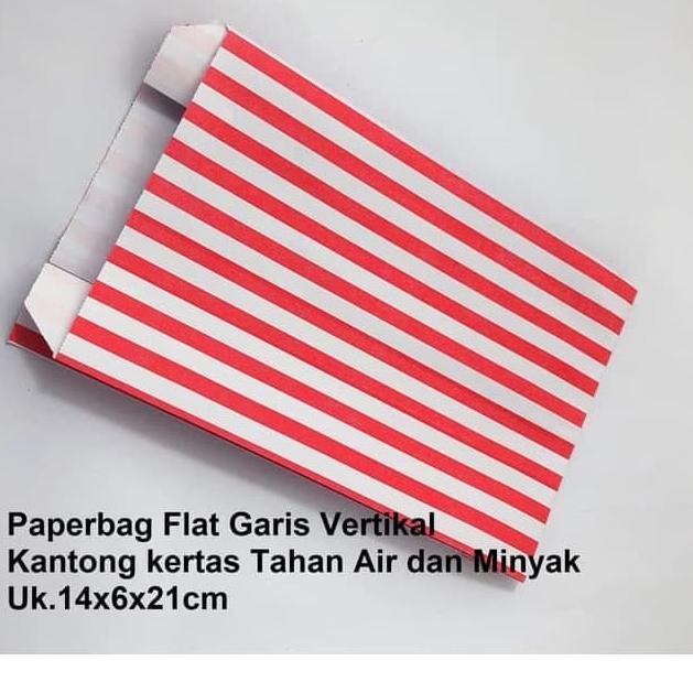 

Paperbag Kantong Tahan Air Minyak vertikal RED 14x6x21cm(M) Foodgrade