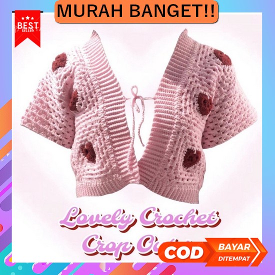 Outer Brokat Outer Tile Outer Long Outer Cardigan Brokat Cardigan Long Lovely Crochet Crop Outer