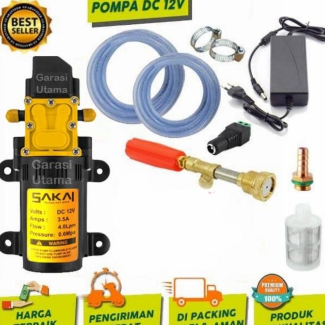 Alat Steam Cuci Motor Mobil AC Steam Stim Pompa DC Sakai murah