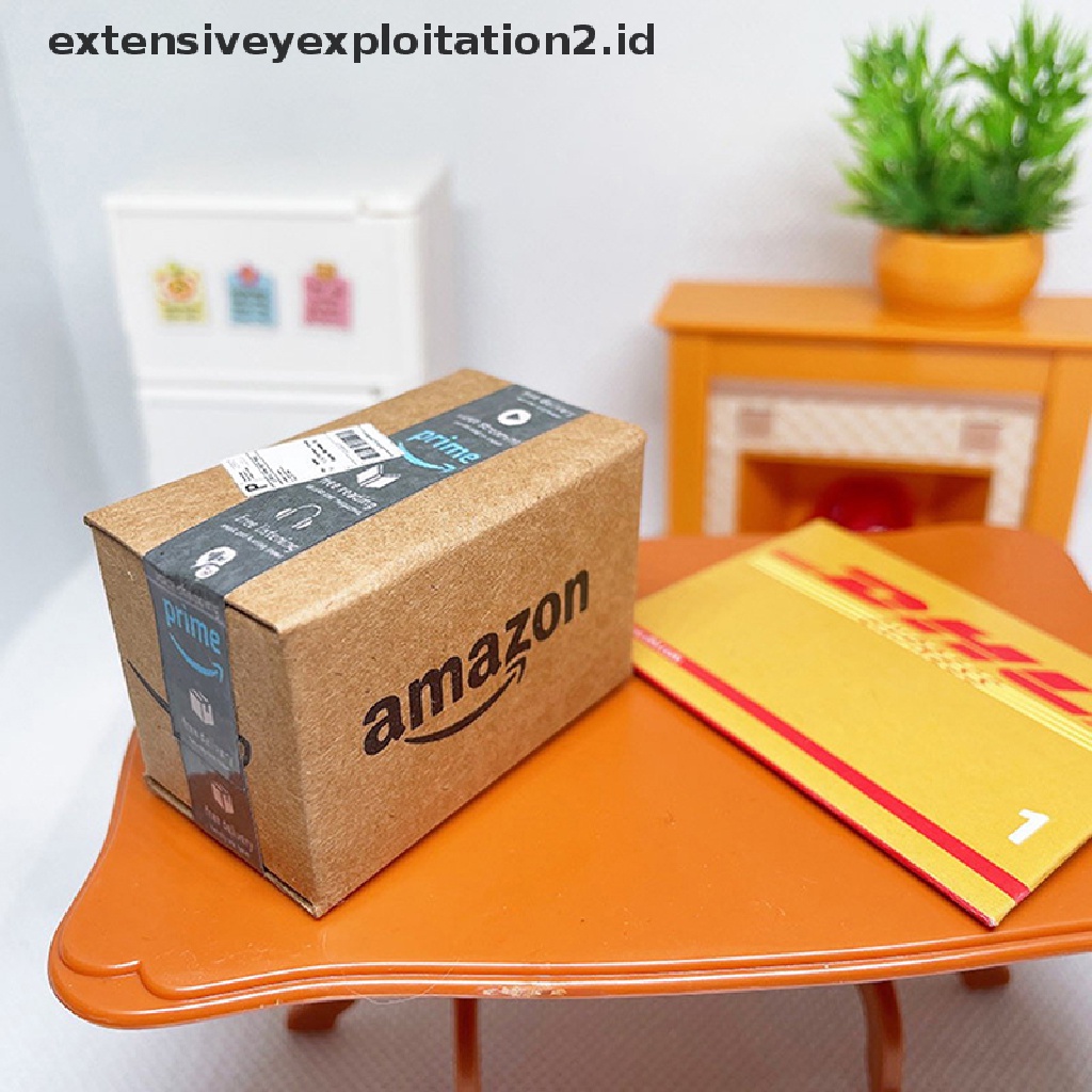 Mainan Miniatur Kotak Express Skala 1: 12 Untuk Aksesoris Rumah Boneka