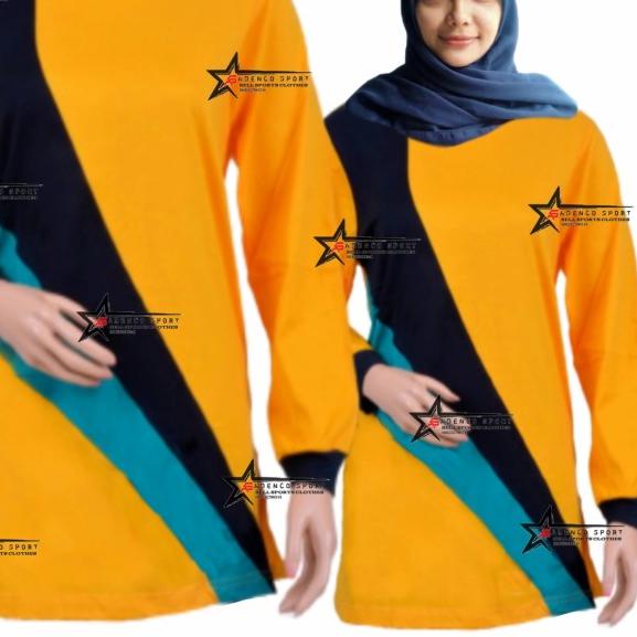 Kaos Olahraga Muslim/Baju Atasan Olahraga Model Muslim - pink, M