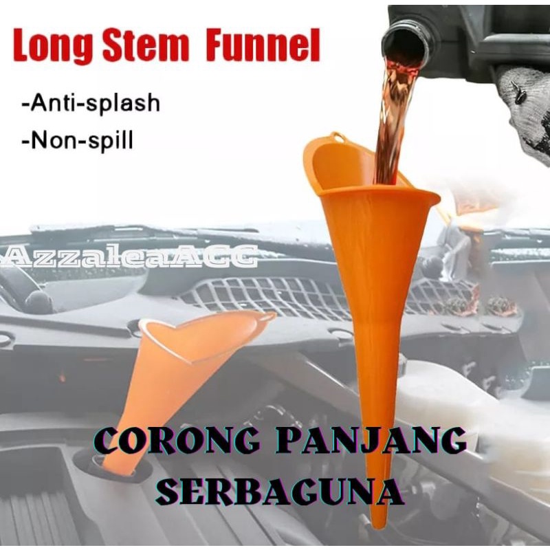 [Best Quality] Funnel Nozzle Corong Air Minyak Oli Bensin Radiator - Corong Plastik Panjang Serbaguna