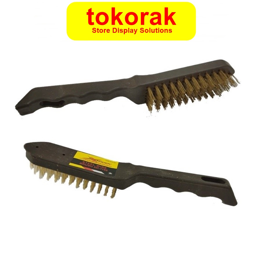 SIKAT KAWAT BAJA KUNINGAN BESAR GG PLASTIK XANDER SIKAT KAWAT 6 BARIS