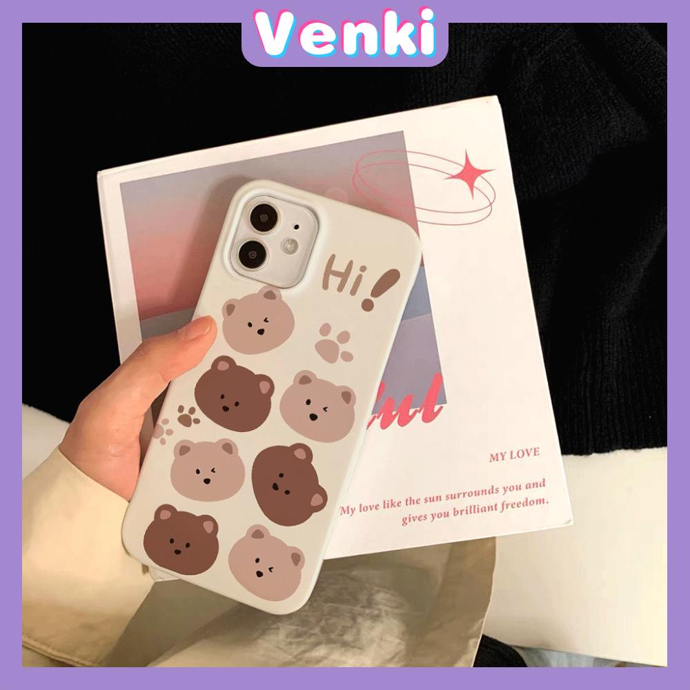 Case iPhone 14 Pro Max TPU Soft Case Cartoon Cute Bear Glossy Khaki Candy Case Camera Protection Shockproof For iPhone 14 13 12 11 Plus Pro Max 7 Plus X XR