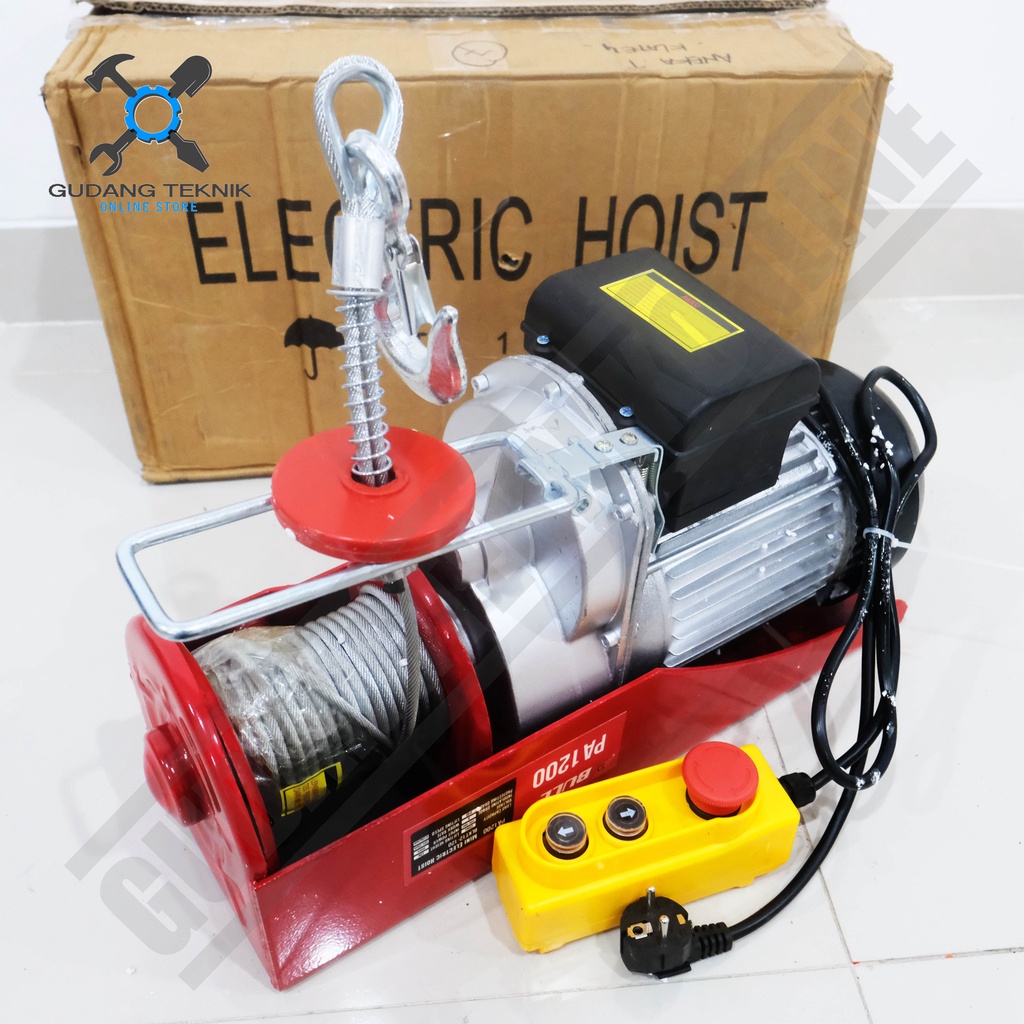 Electric Hoist BULL BLKT12-60 12 Meter 600Kg / Hoist Katrol BLKT12-120 12M 1200Kg - Katrol Listrik Elektrik PA600 PA1200