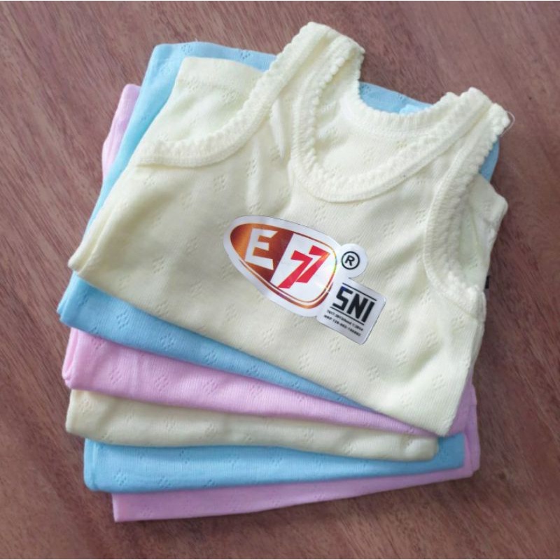 6 Pcs (1/2 Lusin) Kaos Singlet Bayi Size S, M, L, XL, XXL, XXXL ZED KID'S | E77 | Singlet Balita Kaos Dalam Baby