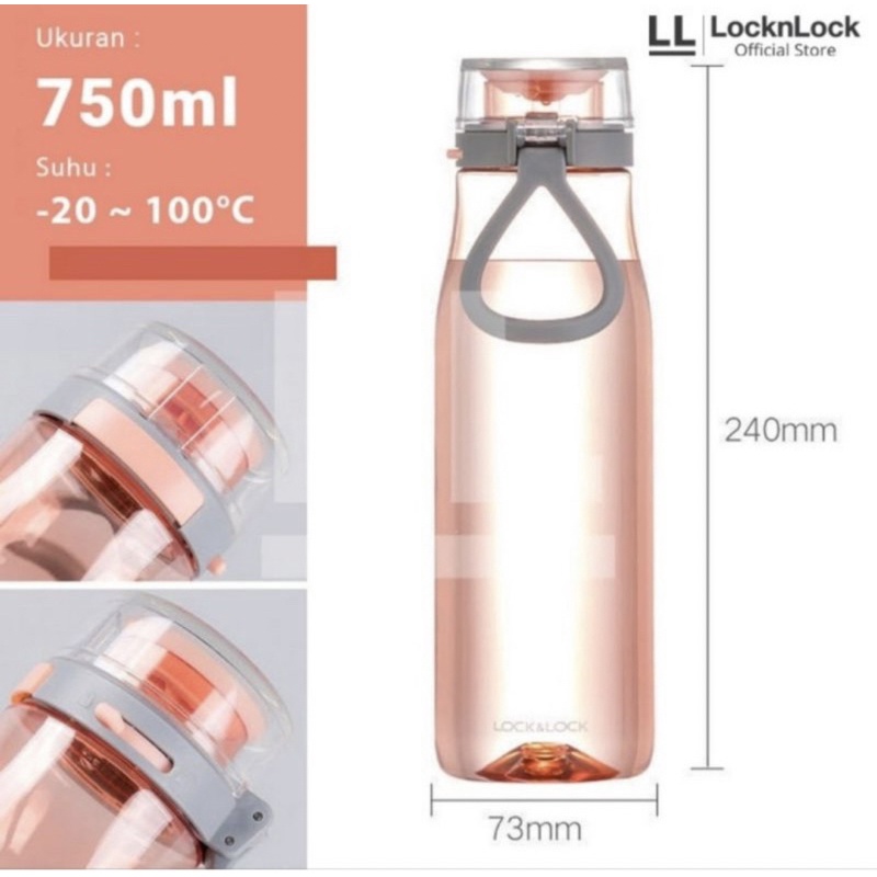 Lock n Lock One Touch Sport Botol Minum 750ml