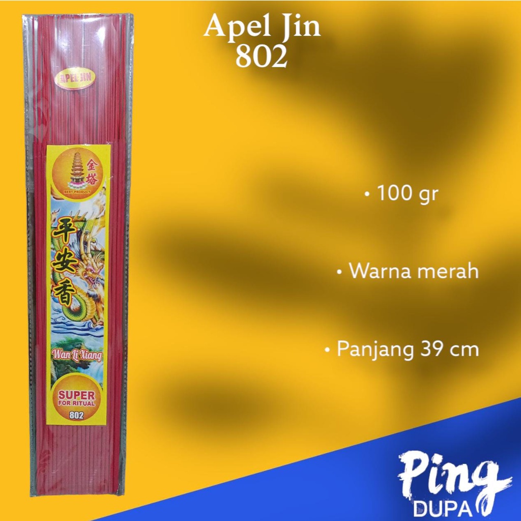 Dupa Apel Jin Isi 30 Batang Hio Merah